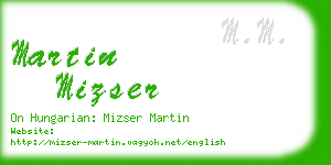 martin mizser business card